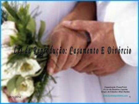 Lei de Reprodução: Casamento E Divórcio Organização PowerPoint