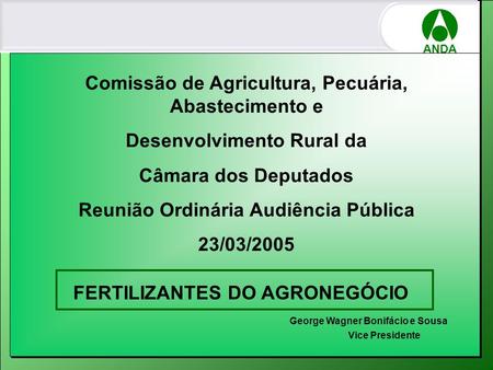 Comissão de Agricultura, Pecuária, Abastecimento e