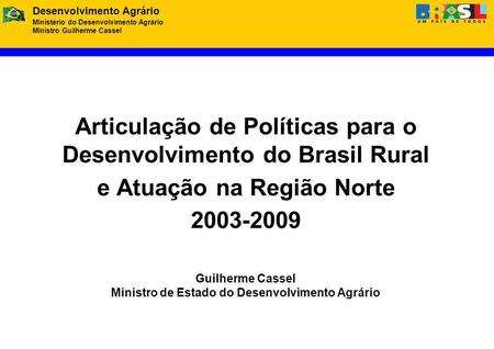 Articulação de Políticas para o Desenvolvimento do Brasil Rural