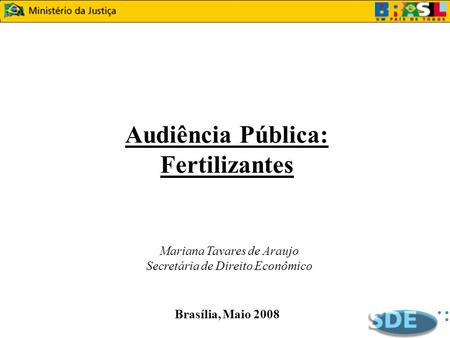Audiência Pública: Fertilizantes