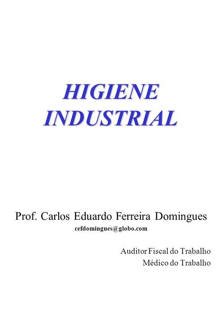 Prof. Carlos Eduardo Ferreira Domingues