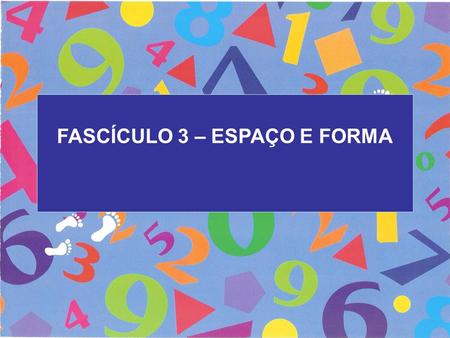 FASCÍCULO 3 – ESPAÇO E FORMA