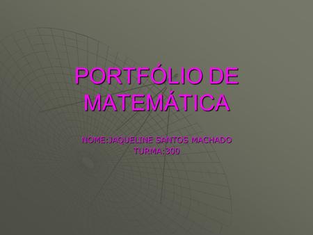 PORTFÓLIO DE MATEMÁTICA