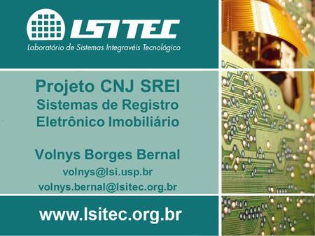 Projeto CNJ SREI Sistemas de Registro Eletrônico Imobiliário