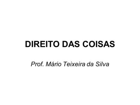 Prof. Mário Teixeira da Silva