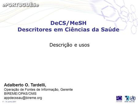 DeCS/MeSH Descritores em Ciências da Saúde