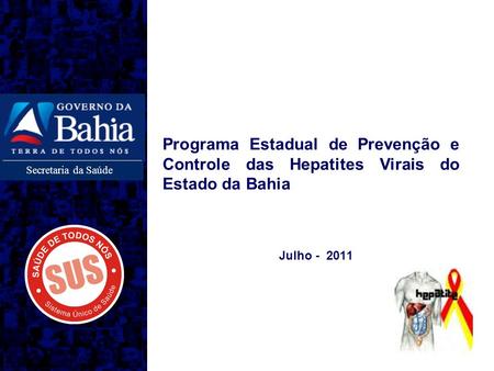 Julho - 2011 Programa Estadual de Prevenção e Controle das Hepatites Virais do Estado da Bahia.