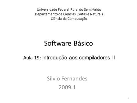 Software Básico Silvio Fernandes