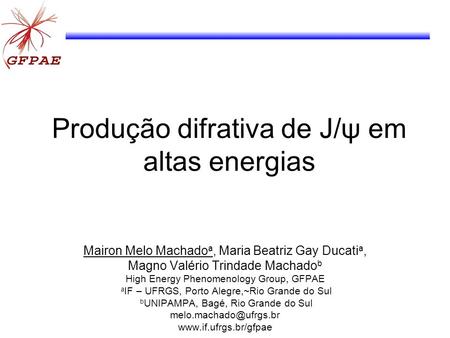 Produção difrativa de J/ψ em altas energias