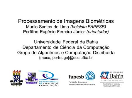 Processamento de Imagens Biométricas