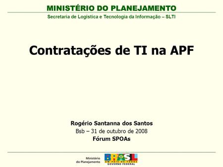 Contratações de TI na APF