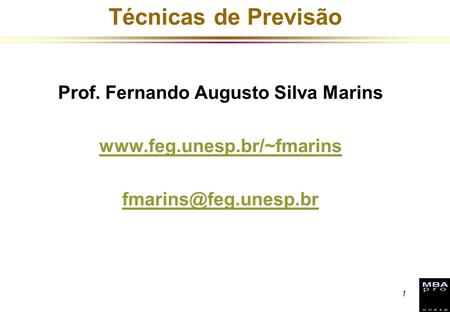 Prof. Fernando Augusto Silva Marins