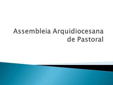 Assembleia Arquidiocesana de Pastoral