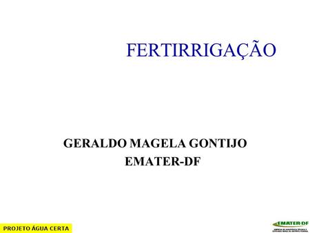 GERALDO MAGELA GONTIJO EMATER-DF