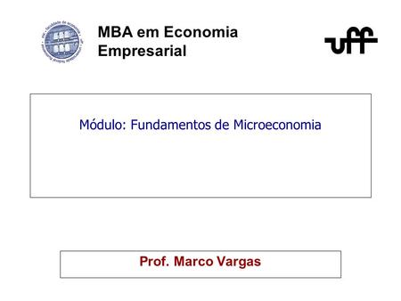 Módulo: Fundamentos de Microeconomia