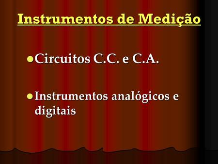Instrumentos de Medição