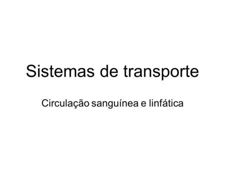 Sistemas de transporte