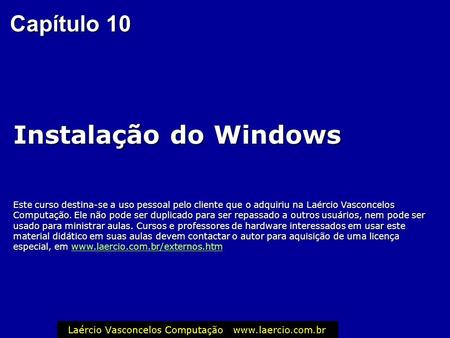 Instalação do Windows Capítulo 10