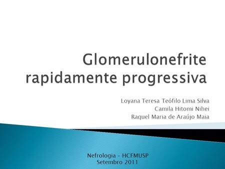 Glomerulonefrite rapidamente progressiva