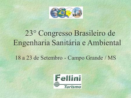 23° Congresso Brasileiro de Engenharia Sanitária e Ambiental