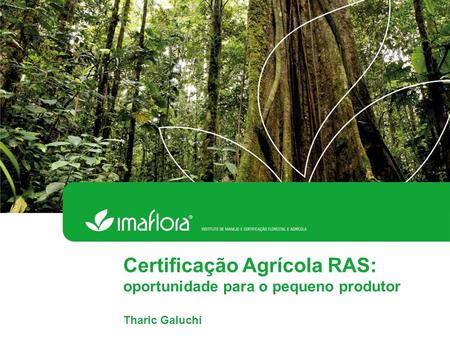 Certificação Agrícola RAS: