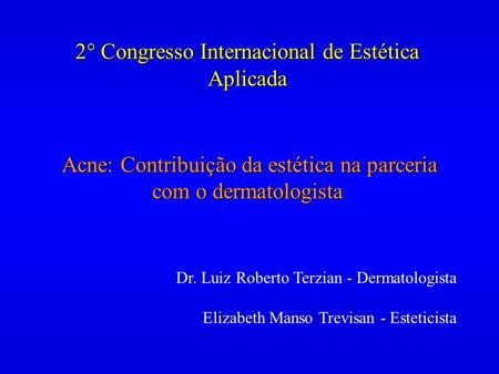 2° Congresso Internacional de Estética Aplicada