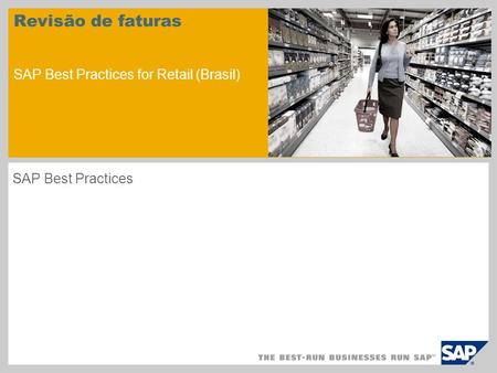 Revisão de faturas SAP Best Practices for Retail (Brasil)
