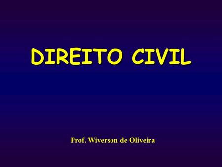 Prof. Wiverson de Oliveira