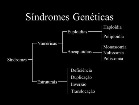 Síndromes Genéticas Haploidia Euploidias Poliploidia Numéricas