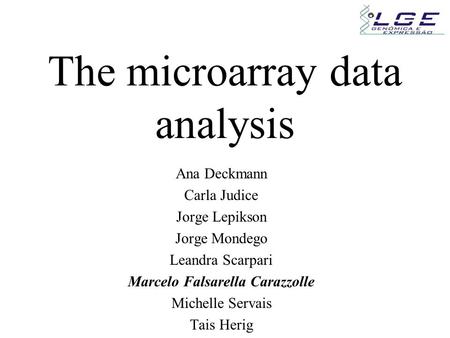 The microarray data analysis