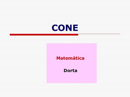 CONE Matemática Dorta.