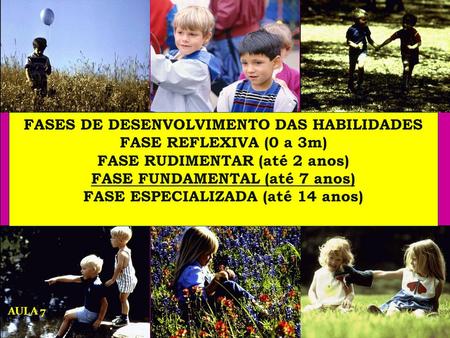 FASES DE DESENVOLVIMENTO DAS HABILIDADES FASE REFLEXIVA (0 a 3m)