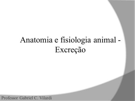 Anatomia e fisiologia animal - Excreção