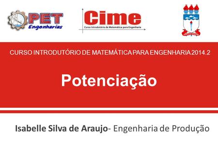 Isabelle Silva de Araujo- Engenharia de Produção