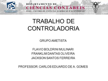 TRABALHO DE CONTROLADORIA