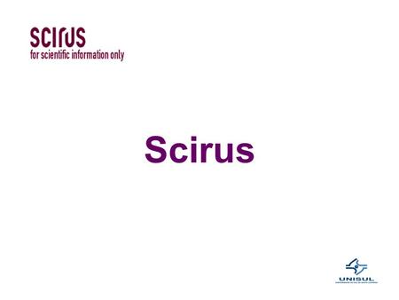 Scirus. A base de dados multidisciplinar Scirus apresenta documentos em texto completo disponibilizados em repositórios institucionais de diversas universidades,