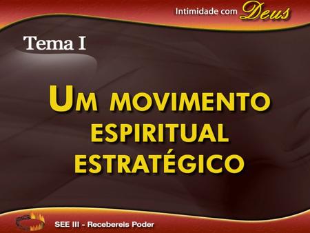 O SEE - Seminário de Enriquecimento Espiritual é um movimento permanente que busca tornar a intimidade com Deus um hábito diário. A cada dois anos a ênfase.