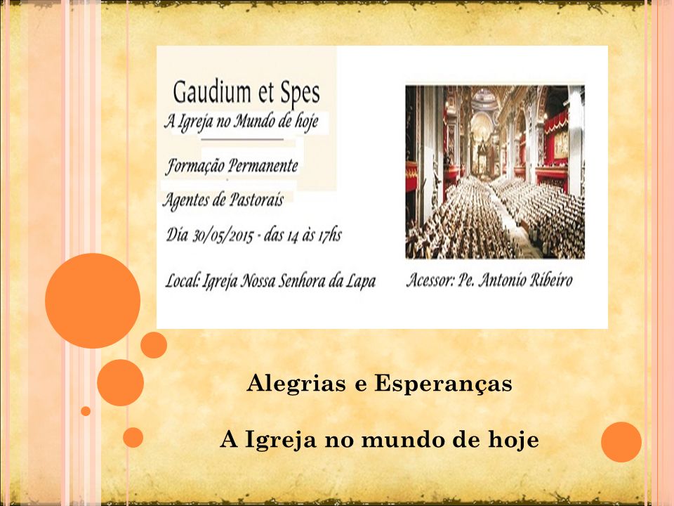 Gaudium et Spes: A missão da Igreja no mundo de hoje