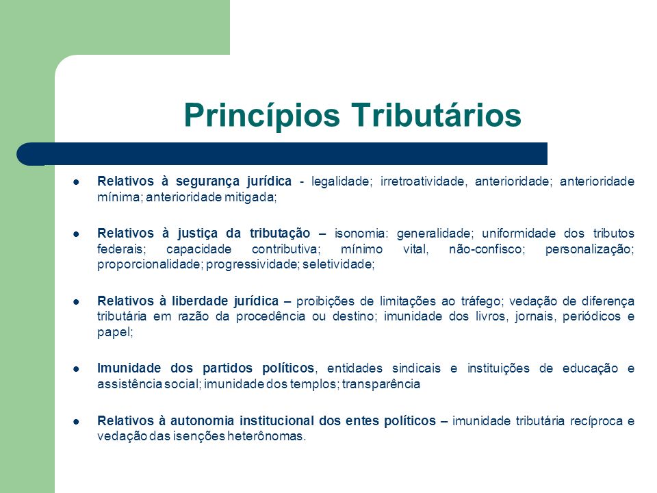 Princípios Tributários - ppt carregar