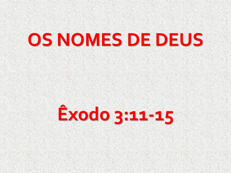 Os nomes de deus