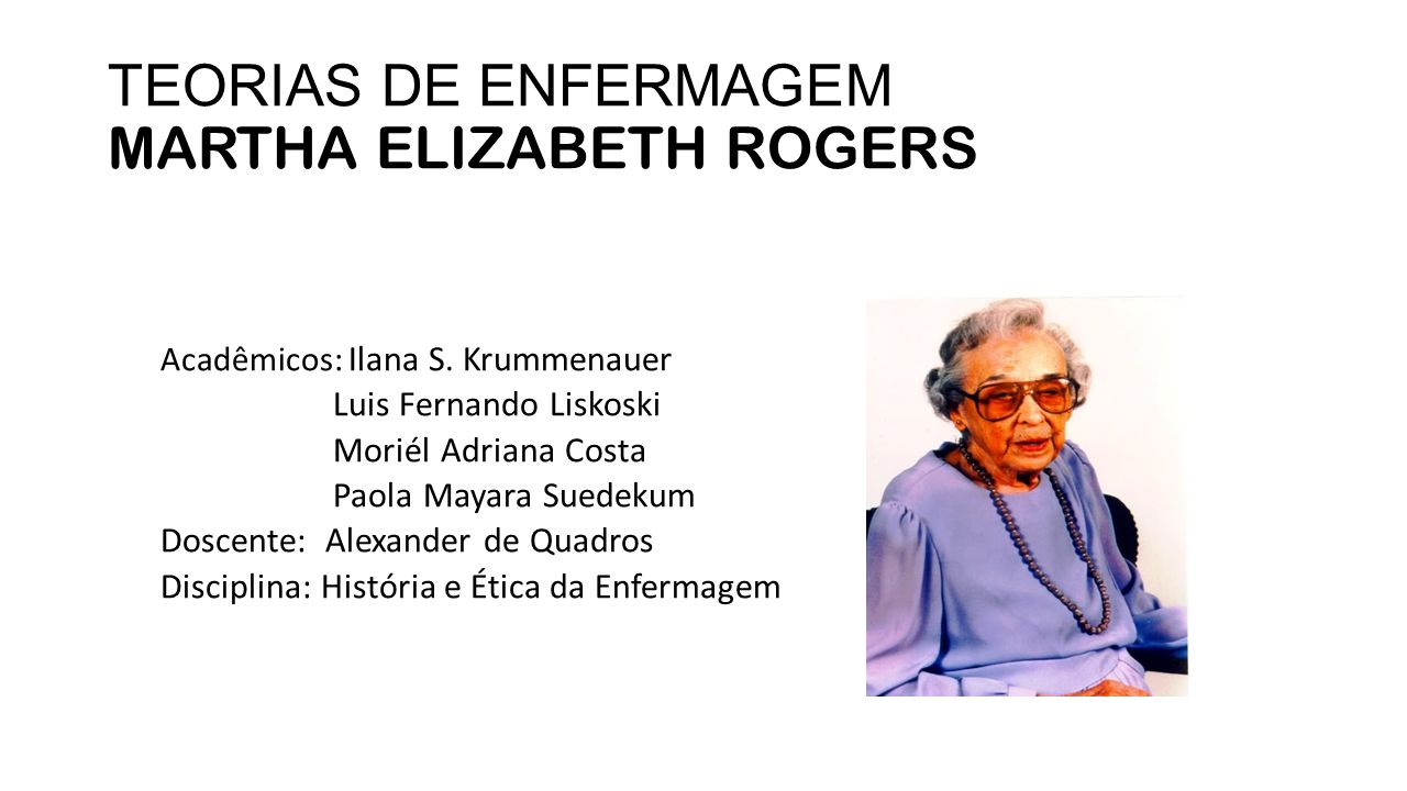 TEORIAS DE ENFERMAGEM MARTHA ELIZABETH ROGERS - ppt video online carregar