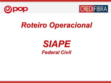 Roteiro Operacional SIAPE Federal Civil.
