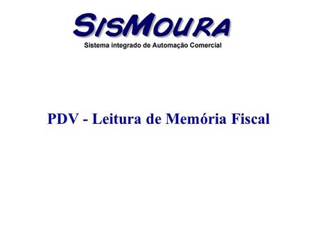 PDV - Leitura de Memória Fiscal