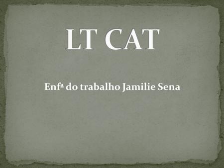 LT CAT Enfª do trabalho Jamilie Sena.