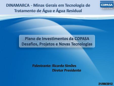 Plano de Investimentos da COPASA