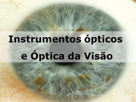 Instrumentos ópticos e Óptica da Visão.