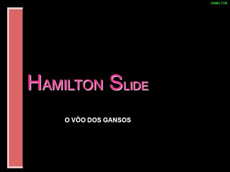 HAMILTON HAMILTON SLIDE O VÔO DOS GANSOS.