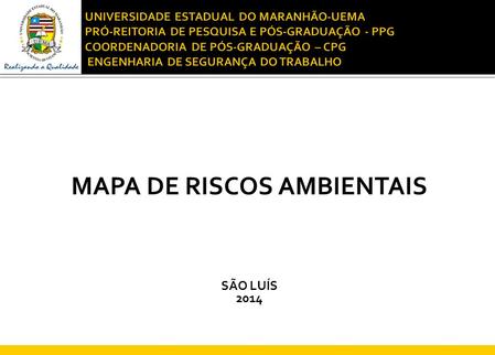 MAPA DE RISCOS AMBIENTAIS