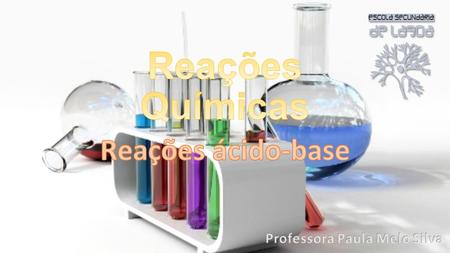 Reações Químicas Reações ácido-base Professora Paula Melo Silva.