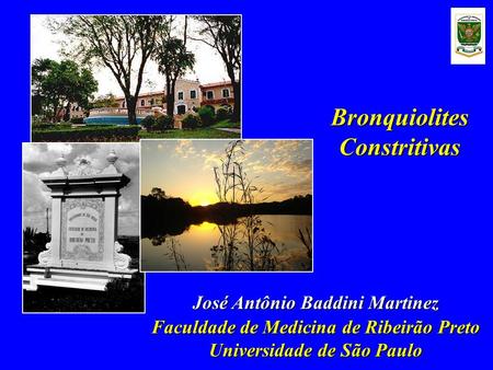Faculdade de Medicina de Ribeirão Preto Universidade de São Paulo BronquiolitesConstritivas José Antônio Baddini Martinez.